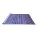 Sideview of Machine Washable Abstract Blue Modern Rug, wshabs4730blu