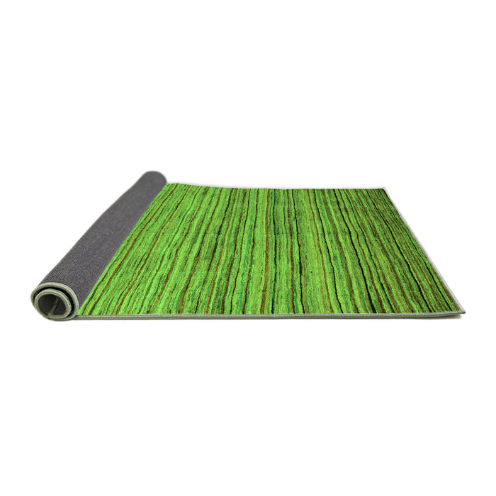 Sideview of Abstract Green Modern Rug, abs4730grn