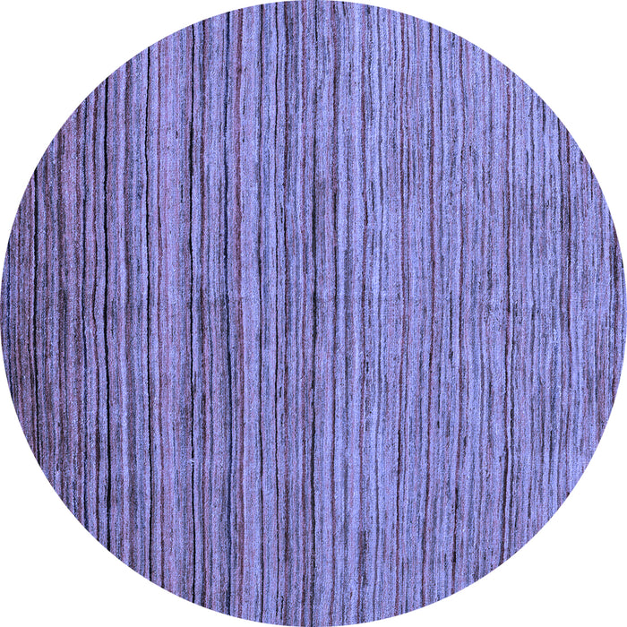 Round Abstract Blue Modern Rug, abs4730blu