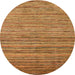 Round Abstract Orange Modern Rug, abs4730