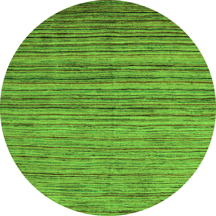 Round Abstract Green Modern Rug, abs4730grn