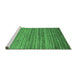 Sideview of Machine Washable Abstract Emerald Green Modern Area Rugs, wshabs4730emgrn