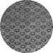 Round Machine Washable Abstract Gray Modern Rug, wshabs4731gry