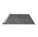 Sideview of Machine Washable Abstract Gray Modern Rug, wshabs4731gry