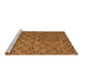 Sideview of Machine Washable Abstract Brown Modern Rug, wshabs4731brn