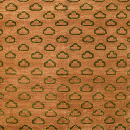 Square Machine Washable Abstract Neon Orange Rug, wshabs4731