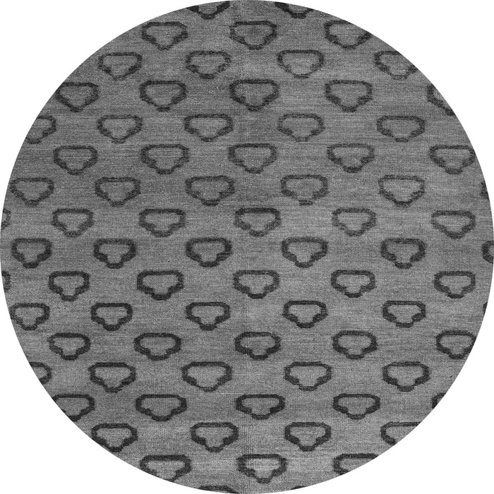Round Abstract Gray Modern Rug, abs4731gry