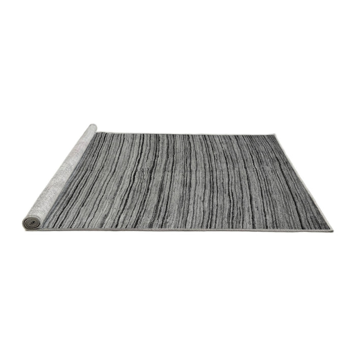 Sideview of Machine Washable Abstract Gray Modern Rug, wshabs4732gry