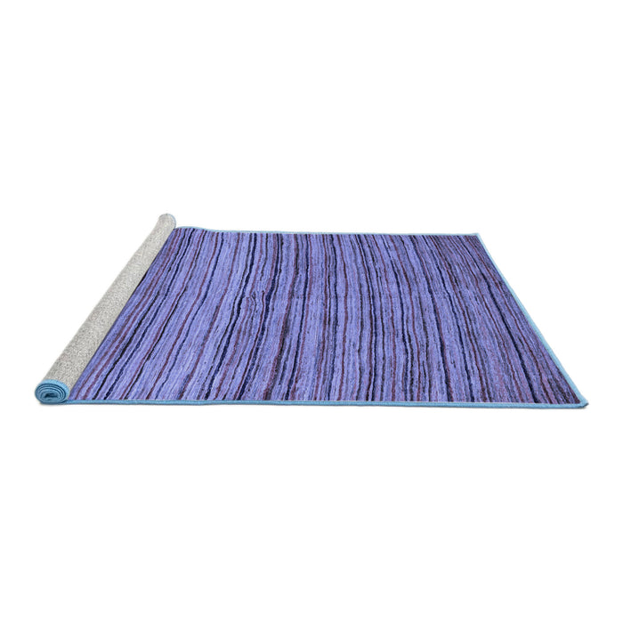 Sideview of Machine Washable Abstract Blue Modern Rug, wshabs4732blu