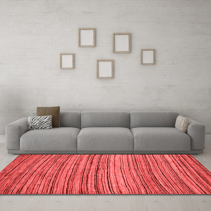 Modern Red Washable Rugs