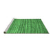 Sideview of Machine Washable Abstract Emerald Green Modern Area Rugs, wshabs4732emgrn