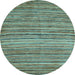 Round Machine Washable Abstract Light Blue Modern Rug, wshabs4732lblu