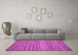Machine Washable Abstract Purple Modern Area Rugs in a Living Room, wshabs4732pur