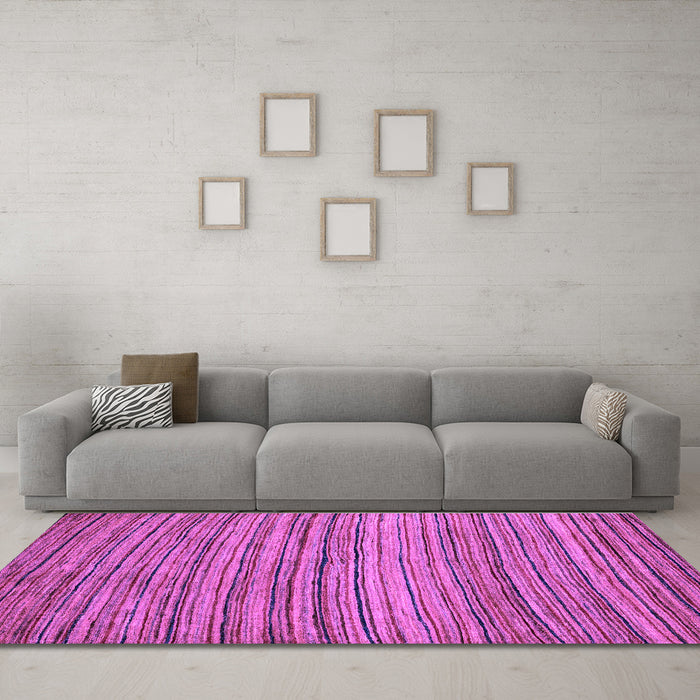 Machine Washable Abstract Purple Modern Area Rugs in a Living Room, wshabs4732pur