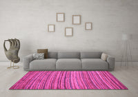 Machine Washable Abstract Pink Modern Rug, wshabs4732pnk