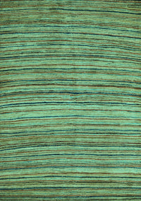 Abstract Turquoise Modern Rug, abs4732turq