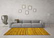 Machine Washable Abstract Yellow Modern Rug in a Living Room, wshabs4732yw