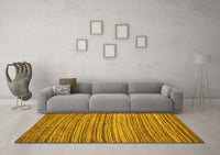 Machine Washable Abstract Yellow Modern Rug, wshabs4732yw