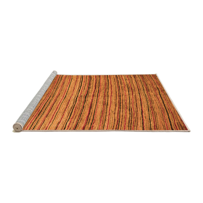 Sideview of Machine Washable Abstract Orange Modern Area Rugs, wshabs4732org