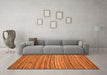 Machine Washable Abstract Orange Modern Area Rugs in a Living Room, wshabs4732org