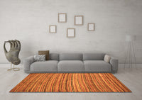 Machine Washable Abstract Orange Modern Rug, wshabs4732org