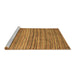 Sideview of Machine Washable Abstract Brown Modern Rug, wshabs4732brn