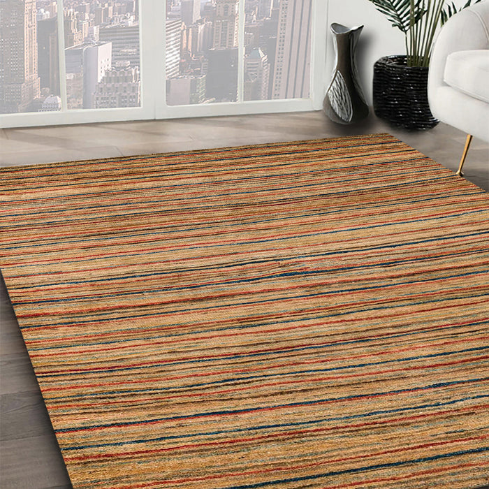 Machine Washable Abstract Yellow Rug in a Family Room, wshabs4732