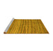 Sideview of Machine Washable Abstract Yellow Modern Rug, wshabs4732yw