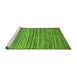 Sideview of Machine Washable Abstract Green Modern Area Rugs, wshabs4732grn