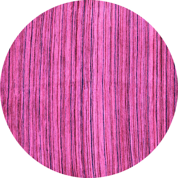 Round Abstract Pink Modern Rug, abs4732pnk