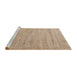 Sideview of Machine Washable Abstract Orange Brown Rug, wshabs4733