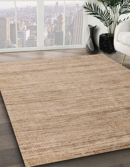 Abstract Orange Brown Modern Rug in Family Room, abs4733