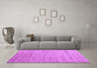 Machine Washable Abstract Purple Modern Area Rugs in a Living Room, wshabs4733pur