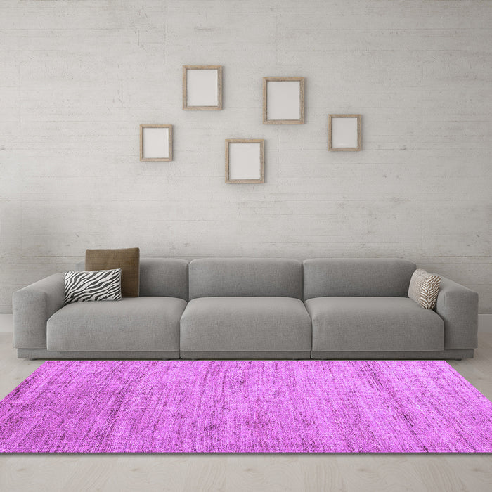 Machine Washable Abstract Purple Modern Area Rugs in a Living Room, wshabs4733pur