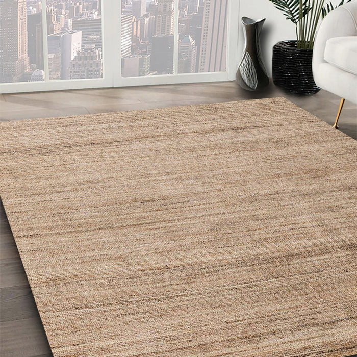Abstract Orange Brown Modern Rug in Family Room, abs4733