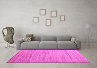 Machine Washable Abstract Pink Modern Rug, wshabs4733pnk