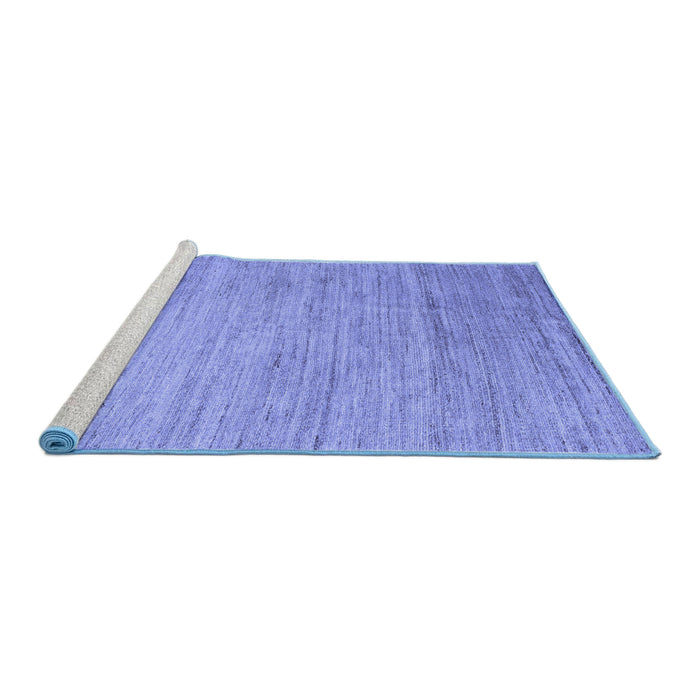 Sideview of Machine Washable Abstract Blue Modern Rug, wshabs4733blu