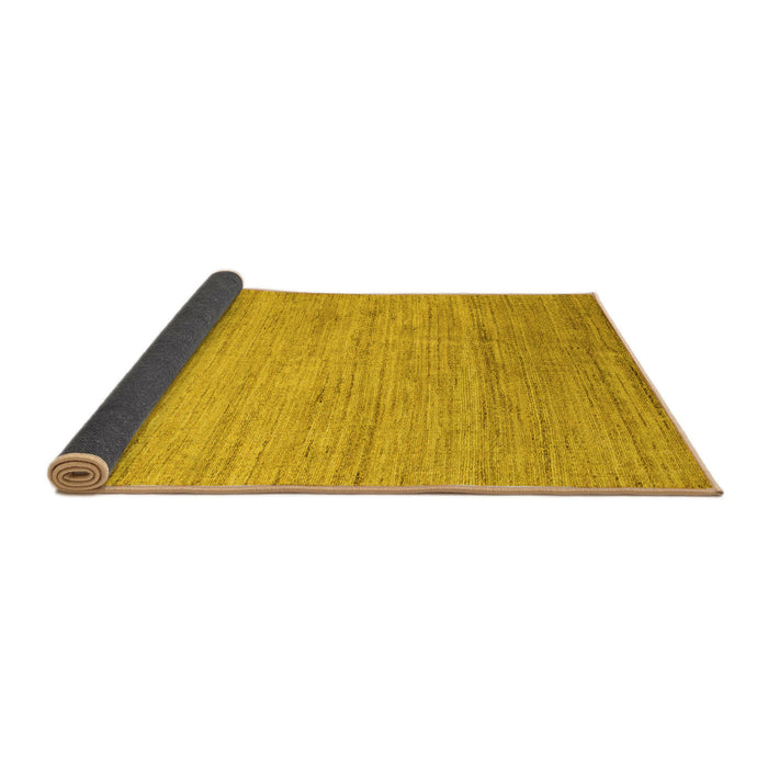 Sideview of Abstract Yellow Modern Rug, abs4733yw