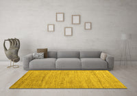 Machine Washable Abstract Yellow Modern Rug, wshabs4733yw