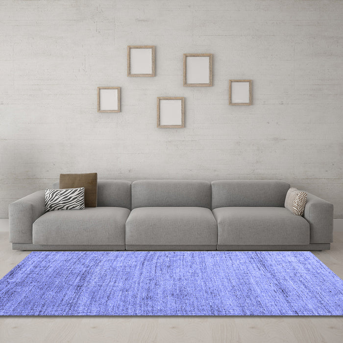 Machine Washable Abstract Blue Modern Rug in a Living Room, wshabs4733blu