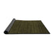 Sideview of Abstract Antique Bronze Green Modern Rug, abs4734