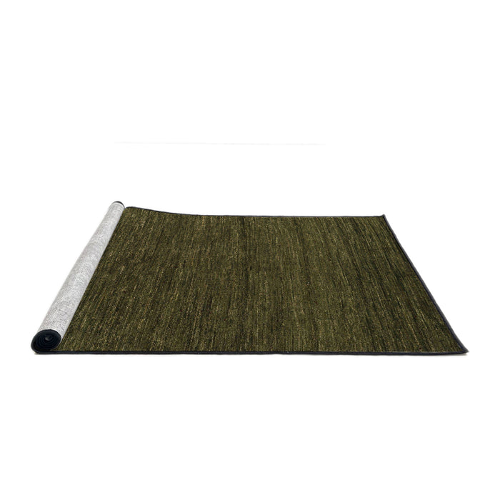 Sideview of Machine Washable Abstract Antique Bronze Green Rug, wshabs4734