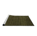 Sideview of Machine Washable Abstract Antique Bronze Green Rug, wshabs4734