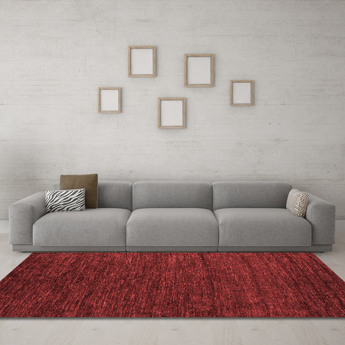 Modern Red Washable Rugs