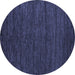 Round Machine Washable Abstract Blue Modern Rug, wshabs4734blu