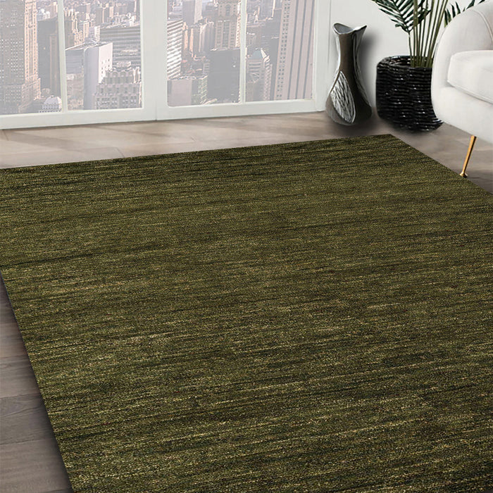 Machine Washable Abstract Antique Bronze Green Rug in a Family Room, wshabs4734