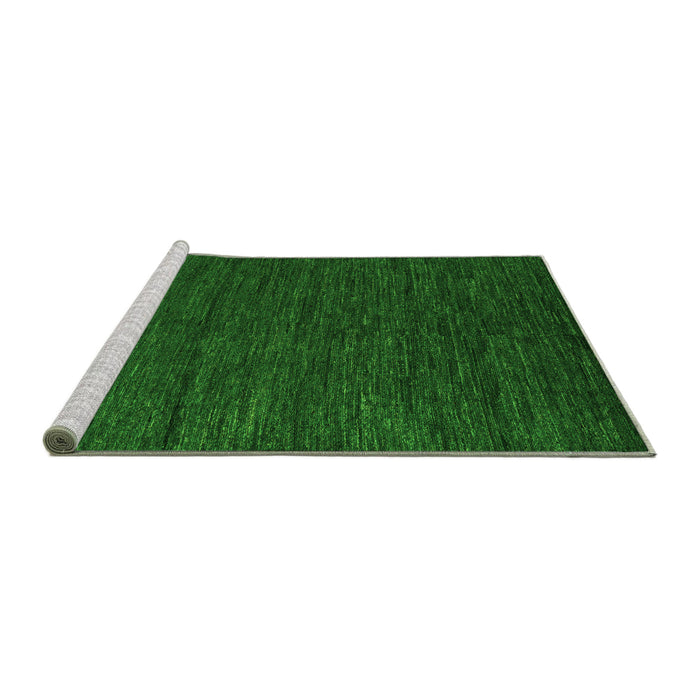 Sideview of Machine Washable Abstract Green Modern Area Rugs, wshabs4734grn