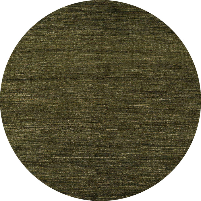 Round Abstract Antique Bronze Green Modern Rug, abs4734