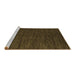 Sideview of Machine Washable Abstract Brown Modern Rug, wshabs4734brn