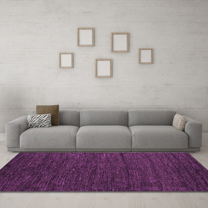 Machine Washable Abstract Purple Modern Area Rugs in a Living Room, wshabs4734pur